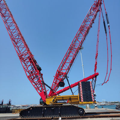 500T Crawler Crane Lifting Moment 6200TM XGC500 Dengan Panjang Jib 12-36m