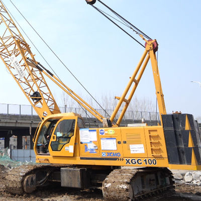 Une grue à rampe de 100 tonnes 13,2m 60m Longueur de la tige 9m 18m Longueur de la tige pour le levage lourd et le fonctionnement en douceur