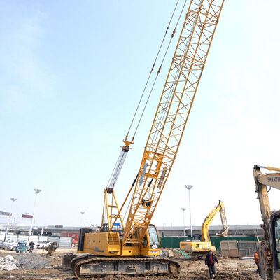 Used 85T Crawler Crane with 175 KW Rated Power 24-96 Meter Boom Length and 100 Ton Rated Loading Capacity