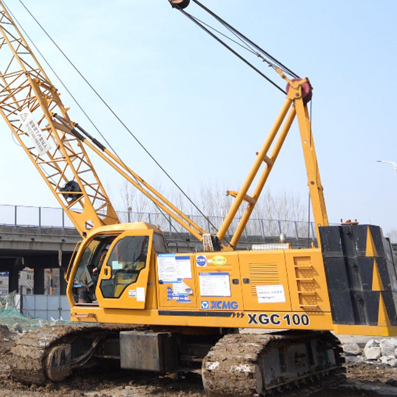 Une grue à rampe de 100 tonnes 13,2m 60m Longueur de la tige 9m 18m Longueur de la tige pour le levage lourd et le fonctionnement en douceur