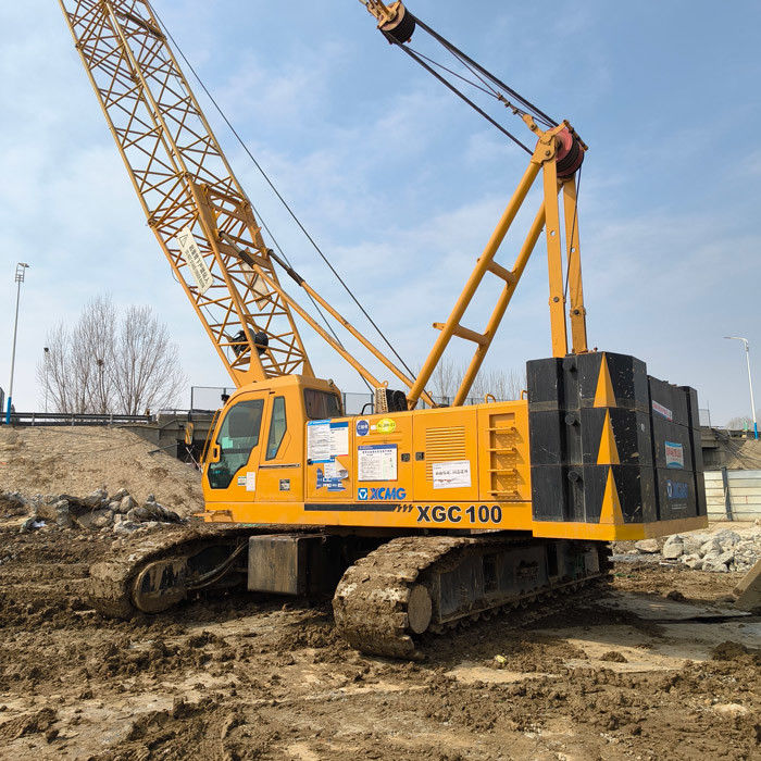 Cranes de 100 toneladas usados 110m/min Velocidade de elevação para sinergia na engenharia offshore