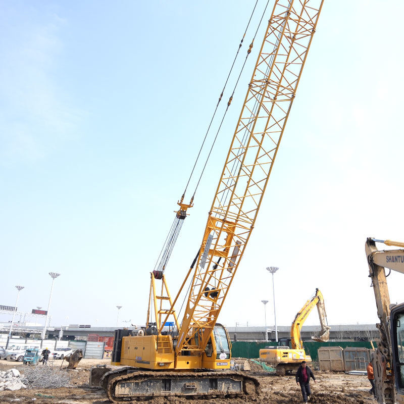 Used 85T Crawler Crane with 175 KW Rated Power 24-96 Meter Boom Length and 100 Ton Rated Loading Capacity
