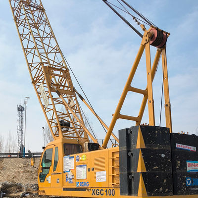 Xcmg Cranes de segunda mão 100T em construção urbana 1,5 km/h velocidade de viagem