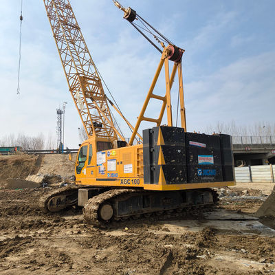 Cranes de rastreamento móveis de 100 toneladas usados na logística de armazenagem