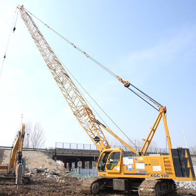 13m - 60m Boom 100T Crawler Crane tem grandes vantagens em operações de alta altitude