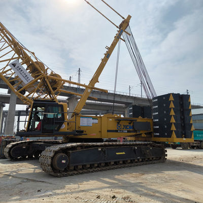 ব্যবহৃত 260T এক্সসিএমজি ক্রলার ক্রেন / লং বুম ক্রেন 40 মিটার সম্পূর্ণরূপে বন্ধ কেবিন